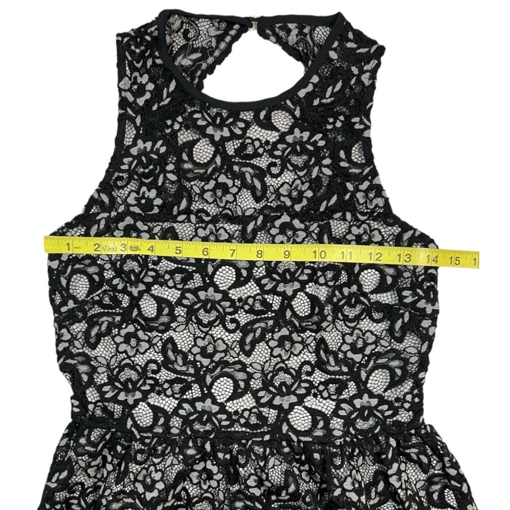 Reitmans Black & White undertone Floral Lace Sleeveless Sheath Dress Sz:2 - Picture 6 of 9